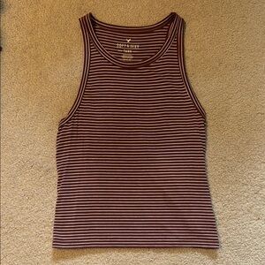 Maroon & White American Eagle Tank